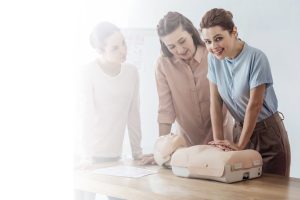 Hands-on CPR certification class training in Denver