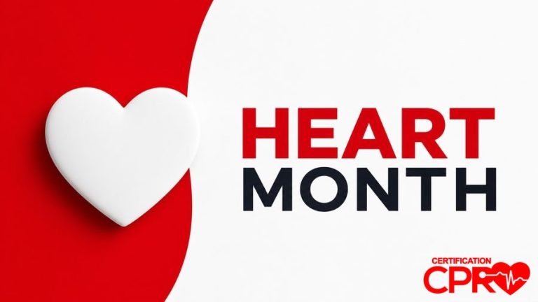 Heart Month awareness graphic for CPR readiness in Denver.