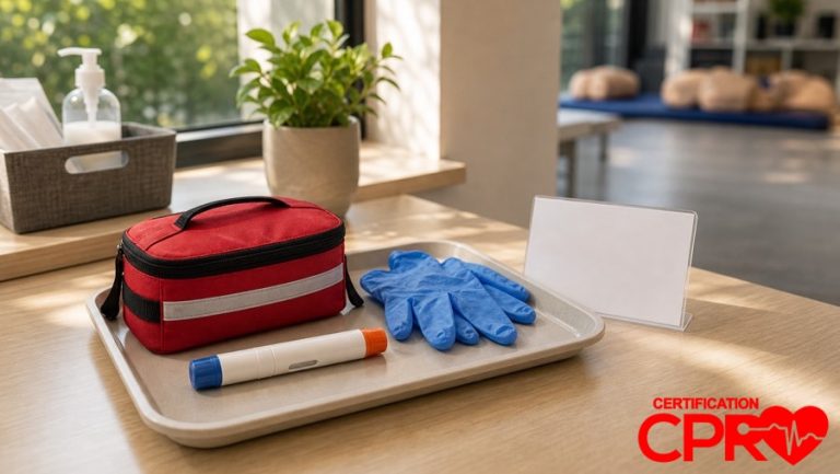 Anaphylaxis first aid training supplies for CPR and First Aid classes in Denver.